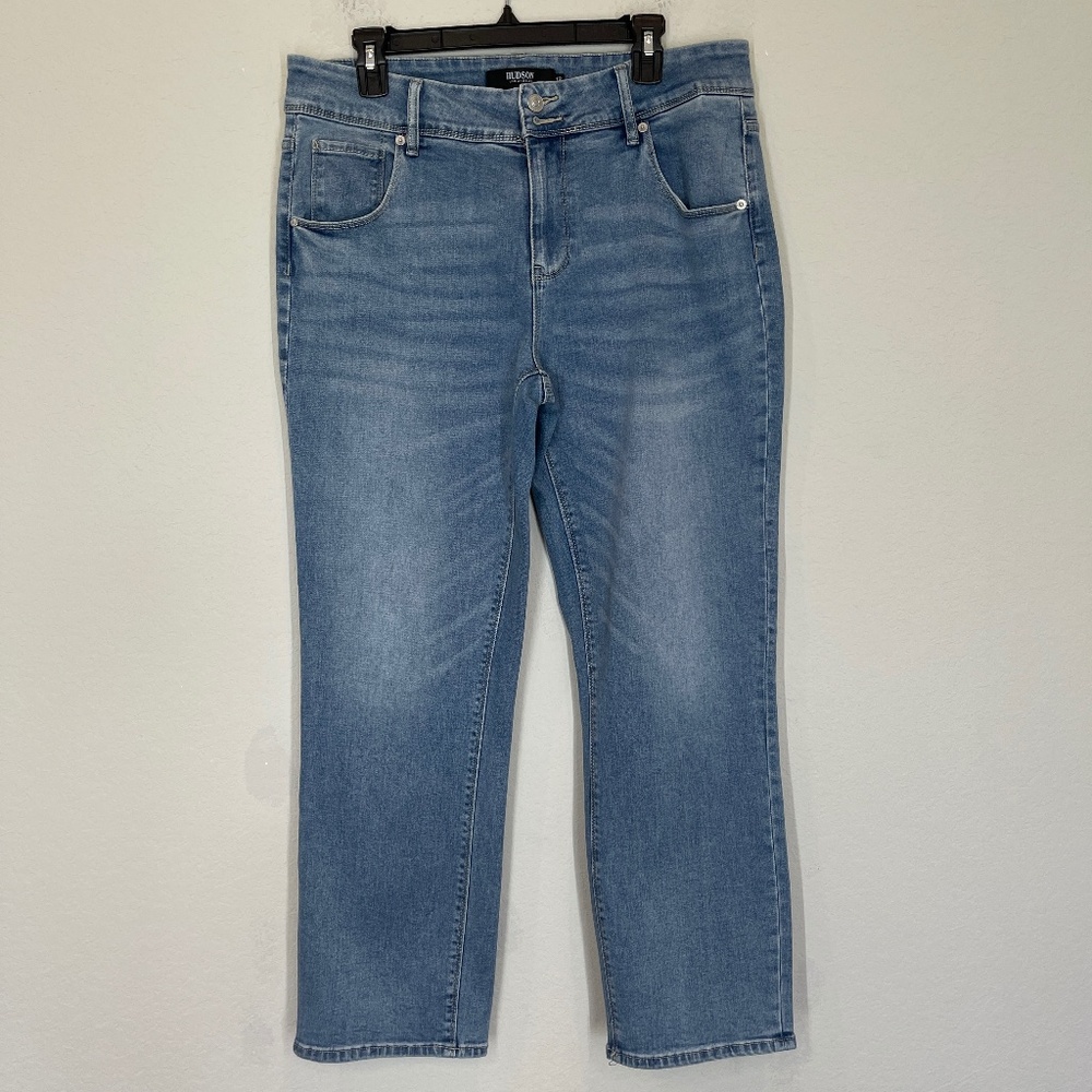 Hudson Los Angeles Jeans Women's Size 12 Blue Straight Leg Medium Wash